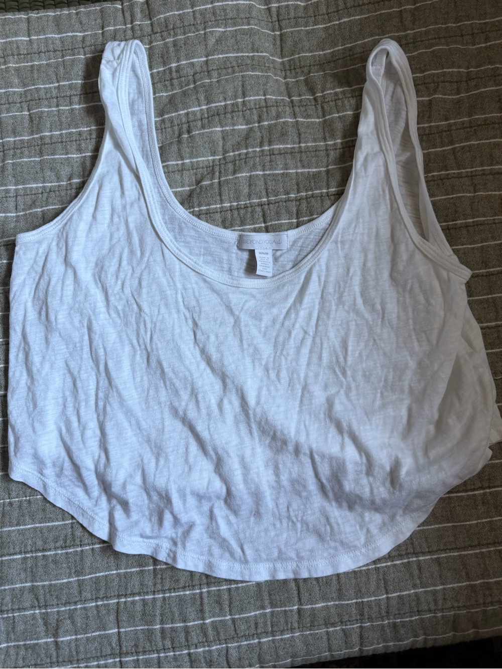 White workout tank